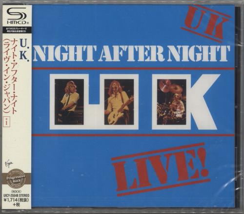 U.K. Night After Night - Sealed CD album (CDLP) Japanese U-KCDNI876508
