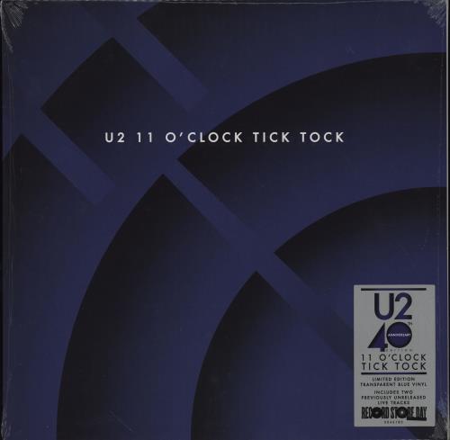 U2 11 O'Clock Tick Tock - Blue Vinyl - RSD 2020 - Sealed 12" vinyl single (12 inch record / Maxi-single) UK U-212OC751214