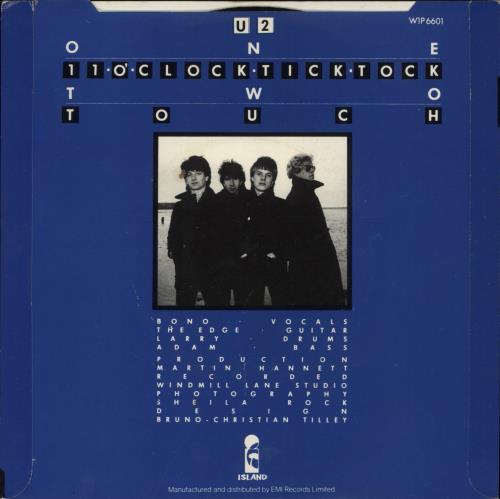 U2 11 O'Clock Tick Tock - P/S - EX 7" vinyl single (7 inch record / 45) UK U-207OC309840