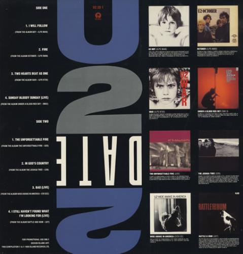 U2 2 Date vinyl LP album (LP record) UK U-2LPDA02603
