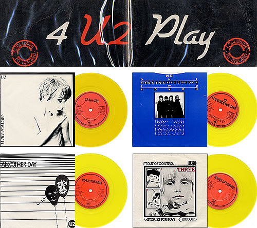 U2 4 U2 Play - Yellow Vinyl 7" vinyl single (7 inch record / 45) Irish U-207UP40978