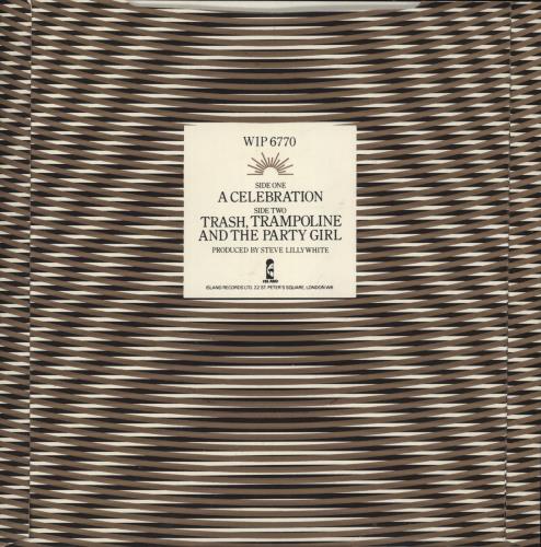 U2 A Celebration 7" vinyl single (7 inch record / 45) UK U-207AC11990