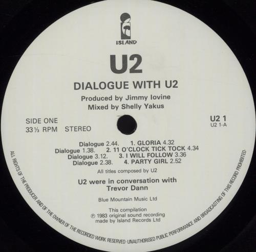 U2 A Dialogue With U2 - Complete vinyl LP album (LP record) UK U-2LPAD89443