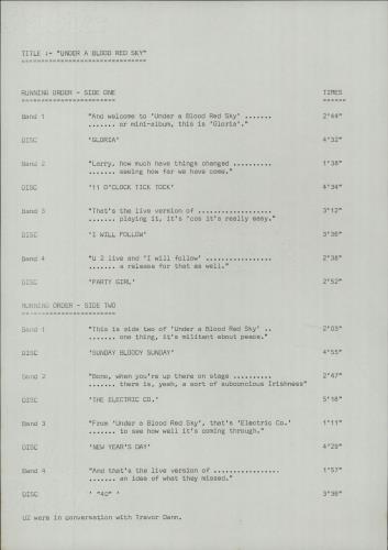 U2 A Dialogue With U2 - Complete vinyl LP album (LP record) UK U-2LPAD89443