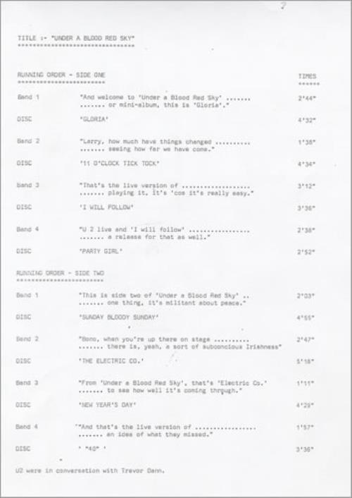 U2 A Dialogue With U2 vinyl LP album (LP record) UK U-2LPAD432430