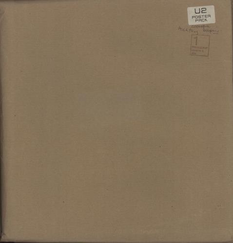 U2 Achtung Baby - stickered brown paper packaging memorabilia UK U-2MMAC354066