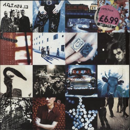 U2 Achtung Baby - Price Stickered & in Shrink vinyl LP album (LP record) UK U-2LPAC542059