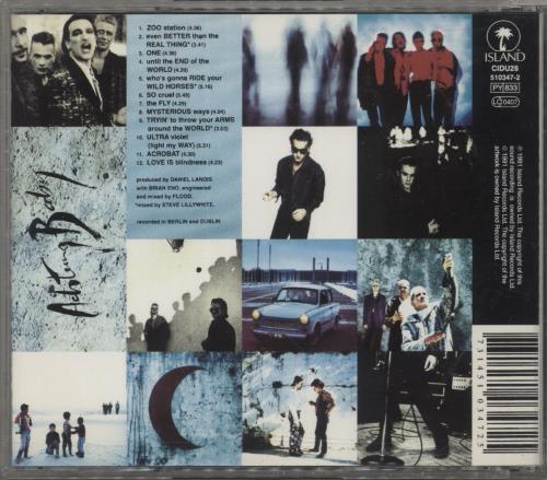 U2 Achtung Baby CD album (CDLP) UK U-2CDAC592530