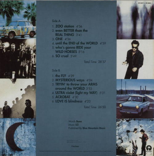 U2 Achtung Baby vinyl LP album (LP record) Korean U-2LPAC602406