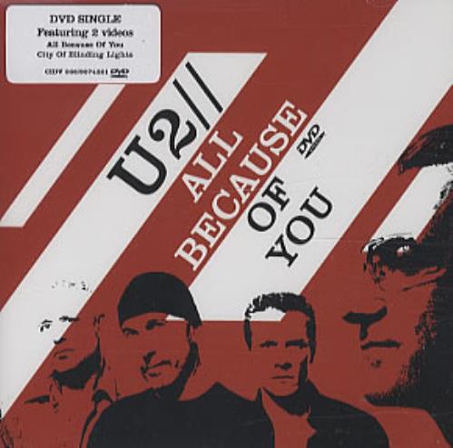 U2 All Because Of You DVD Single UK U-2DSAL337608