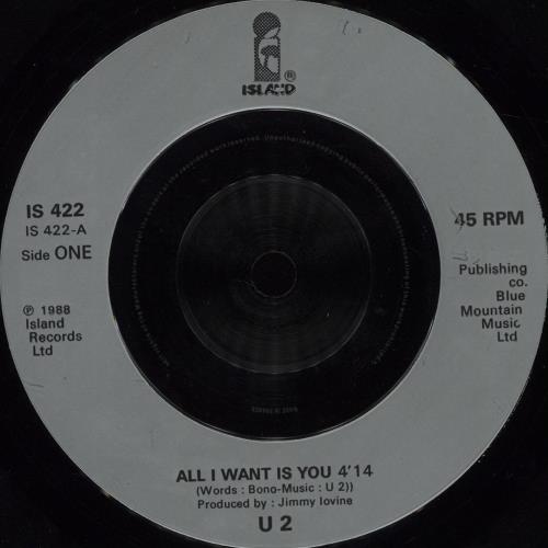 U2 All I Want Is You 7" vinyl single (7 inch record / 45) French U-207AL677061