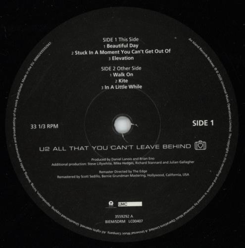 U2 All That You Can't Leave Behind 2-LP vinyl record set (Double LP Album) UK U-22LAL881585