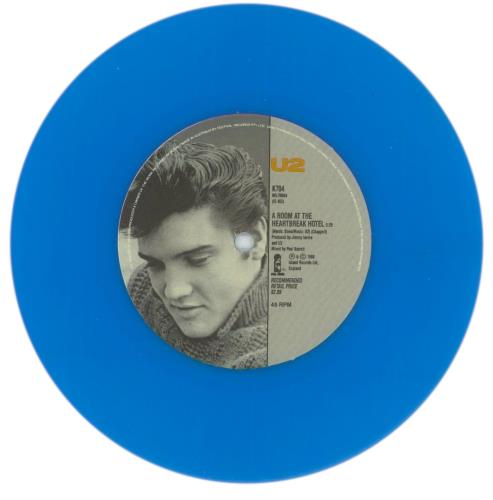 U2 Angel Of Harlem - Blue Vinyl 7" vinyl single (7 inch record / 45) Australian U-207AN02336