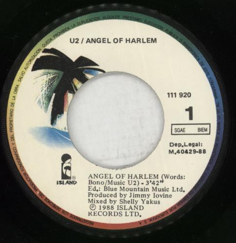 U2 Angel Of Harlem 7" vinyl single (7 inch record / 45) Spanish U-207AN864132