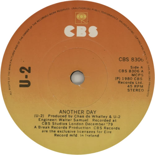 U2 Another Day 7" vinyl single (7 inch record / 45) UK U-207AN556622