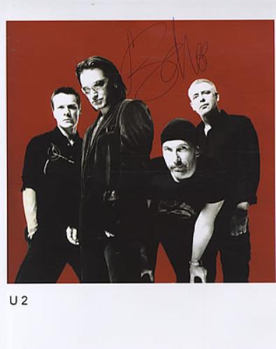 U2 Autographed Publicity Photograph photograph UK U-2PHAU325832
