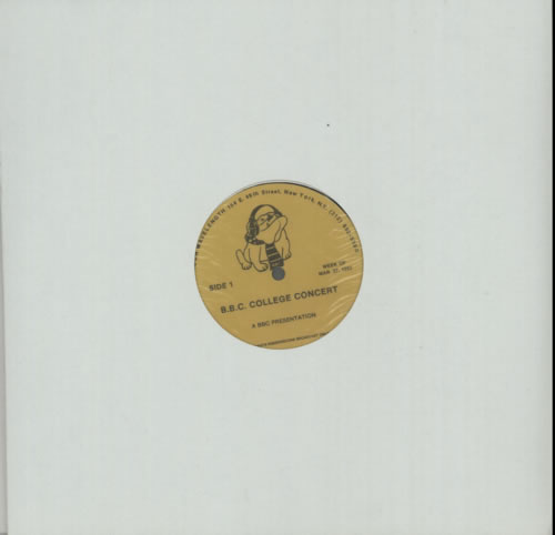 U2 BBC College Concert vinyl LP album (LP record) US U-2LPBB234000