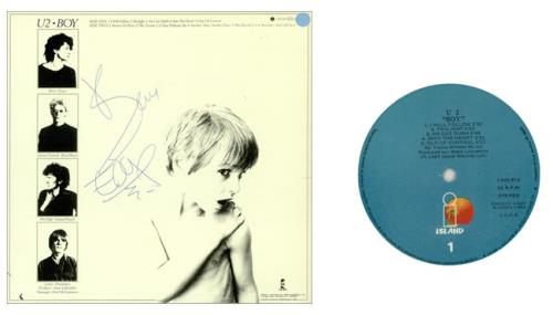 U2 Boy - Autographed vinyl LP album (LP record) Spanish U-2LPBO497580