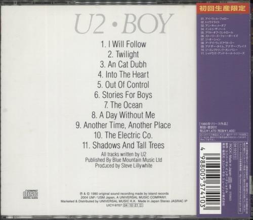 U2 Boy - Purple obi CD album (CDLP) Japanese U-2CDBO866962