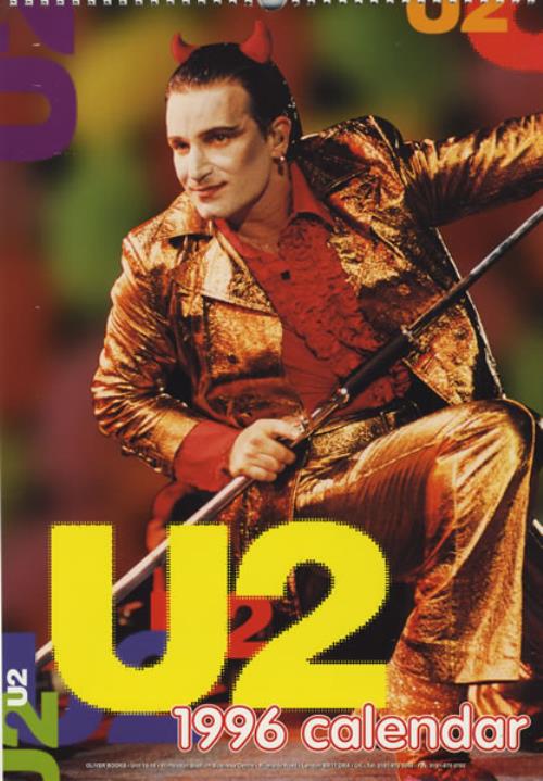 U2 Calendar 1997 - Oliver Books calendar UK U-2CACA69880