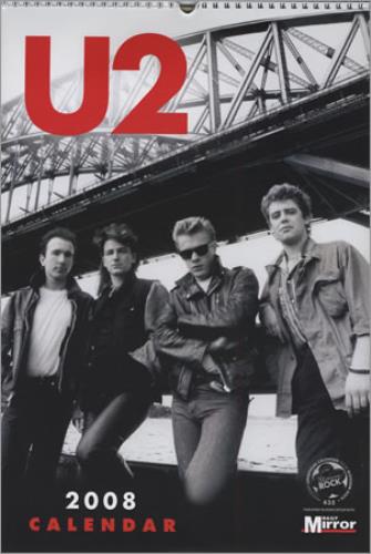 U2 Calendar 2008 calendar UK U-2CACA400732