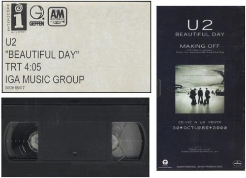 U2 Collection Of 3 Promotional-Only Videos video (VHS or PAL or NTSC) UK U-2VICO428027