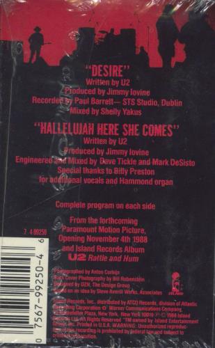 U2 Desire - Sealed cassette single US U-2CSDE831677