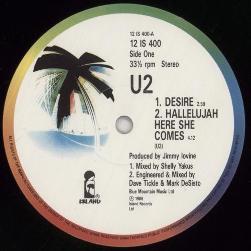 U2 Desire 12" vinyl single (12 inch record / Maxi-single) UK U-212DE14113