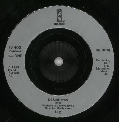 U2 Desire 7" vinyl single (7 inch record / 45) French U-207DE193673