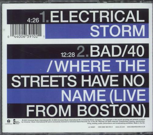 U2 Electrical Storm 2-CD single set (Double CD single) UK U-22SEL865761