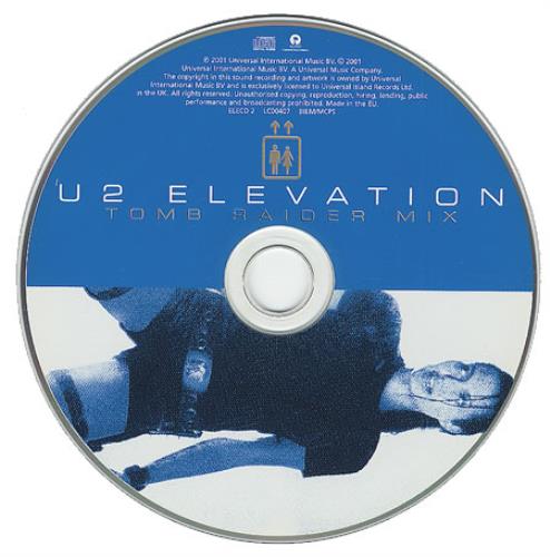 U2 Elevation - Lara Croft Tomb Raider Sleeve CD single (CD5 / 5") UK U-2C5EL201870