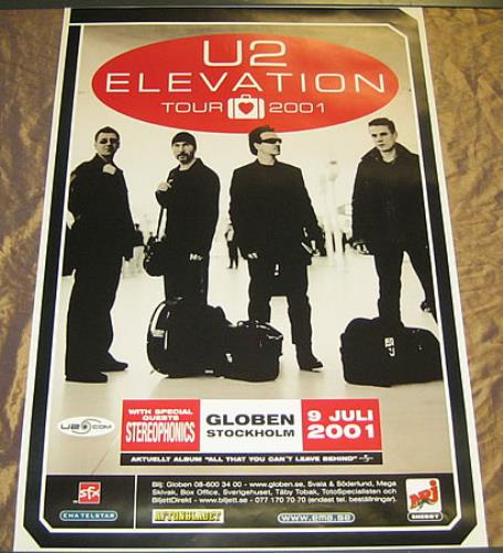 U2 Elevation Tour - Stockholm poster Swedish U-2POEL360506