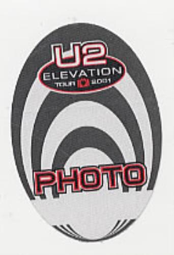 U2 Elevation Tour 2001 Photo Pass memorabilia UK U-2MMEL217960