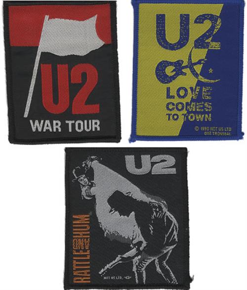 U2 Embroidered Sew-On Patch Set memorabilia UK U-2MMEM389604