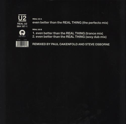 U2 Even Better Than The Real Thing 12" vinyl single (12 inch record / Maxi-single) UK U-212EV06558