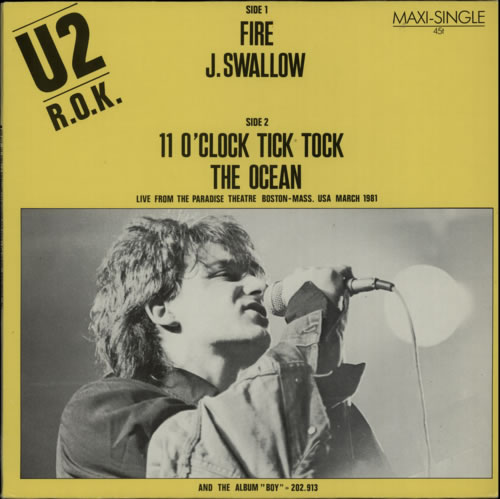 U2 Fire 12" vinyl single (12 inch record / Maxi-single) Spanish U-212FI602450