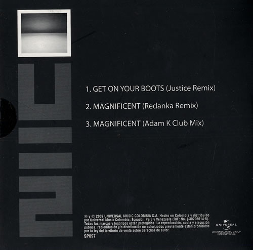 U2 Get On Your Boots CD single (CD5 / 5") Colombian U-2C5GE475244