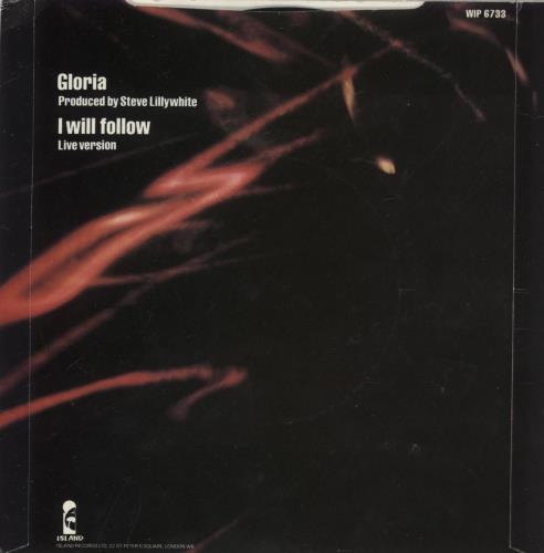 U2 Gloria - Single Sided 7" vinyl single (7 inch record / 45) UK U-207GL590411