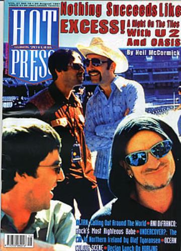 U2 Hot Press - 1997 magazine Irish U-2MAHO293492