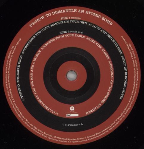 U2 How To Dismantle An Atomic Bomb - 180 Gram Black Vinyl vinyl LP album (LP record) UK U-2LPHO735670
