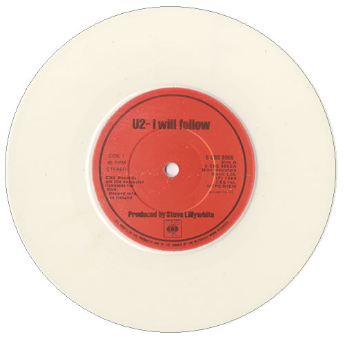 U2 I Will Follow - White Vinyl 7" vinyl single (7 inch record / 45) Irish U-207IW100483