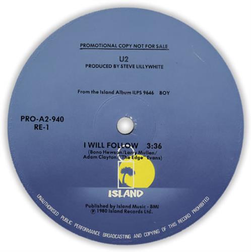 U2 I Will Follow 12" vinyl single (12 inch record / Maxi-single) US U-212IW22947