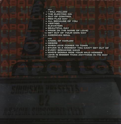 U2 Live At The Apollo For One Night Only + Postcards 2 CD album set (Double CD) UK U-22CLI865443