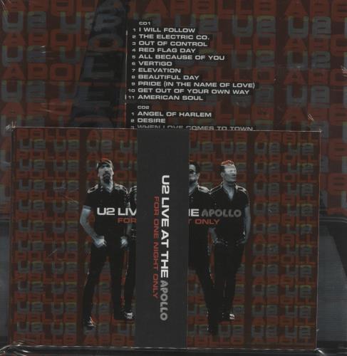 U2 Live At The Apollo For One Night Only - Sealed + Face Mask 2 CD album set (Double CD) UK U-22CLI874331