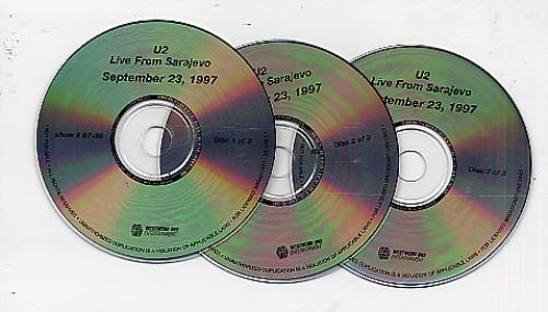 U2 Live From Sarajevo - Westwood One 3-CD album set (Triple CD) US U-23CLI98940