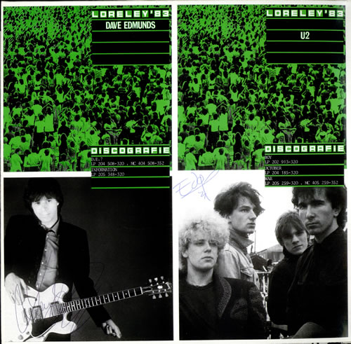 U2 Loreley '83 - Autographed 2-LP vinyl record set (Double LP Album) German U-22LLO514954