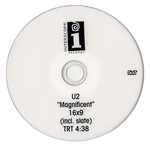 U2 Magnificent promo DVD-R US U-2DRMA476161