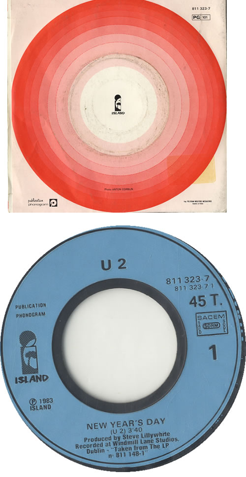 U2 New Year's Day - EX 7" vinyl single (7 inch record / 45) French U-207NE68479
