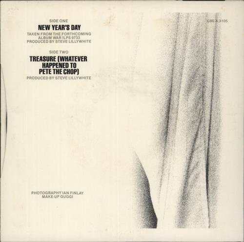 U2 New Year's Day - Red CBS 7" vinyl single (7 inch record / 45) Irish U-207NE302097