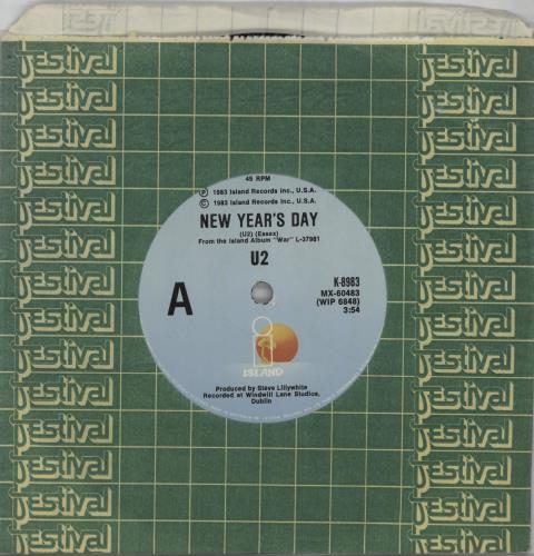 U2 New Year's Day 7" vinyl single (7 inch record / 45) Australian U-207NE114372